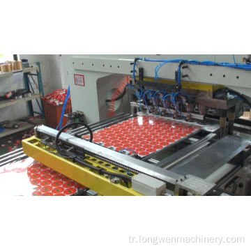 Büküm Kapak Üretim Hattı / Otomatik Teneke Kapak Yapma Makinesi / Vakum Kapatma Kapama Makinesi